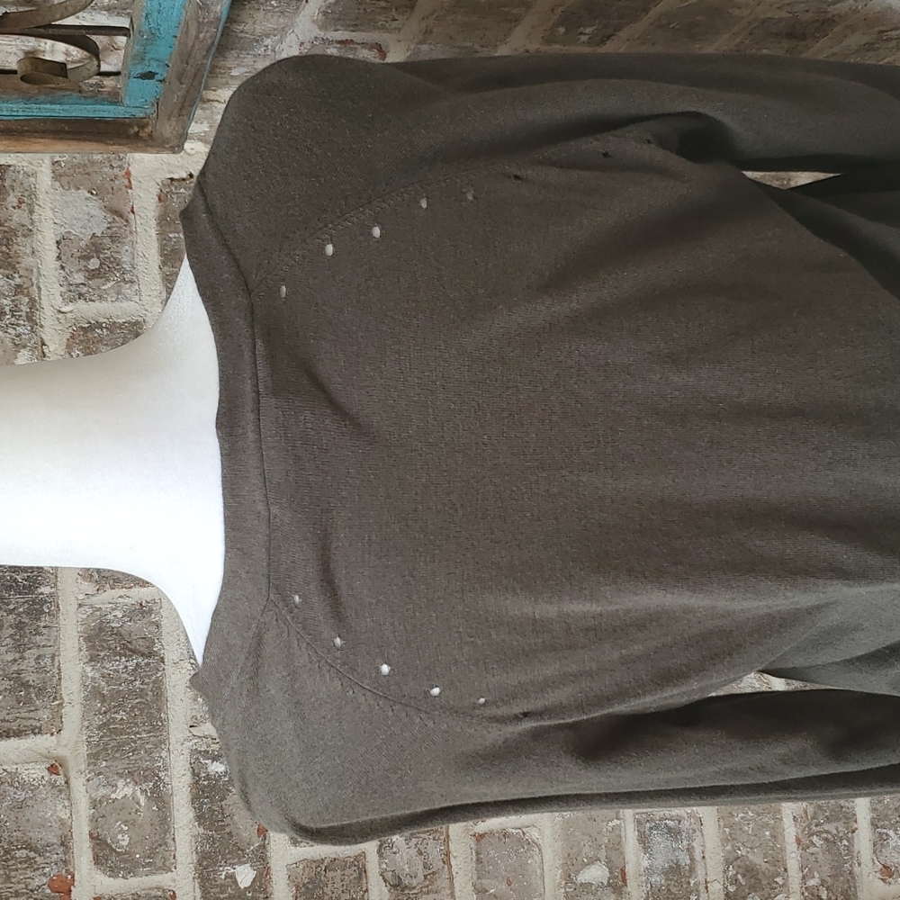 Marc by Marc Jacobs Perforated Holes Green Cardigan Sweater - Picture 3 of 4